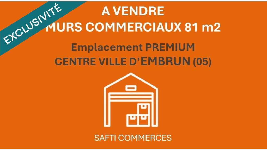 A vendre murs commerciaux empl premium à Embrun