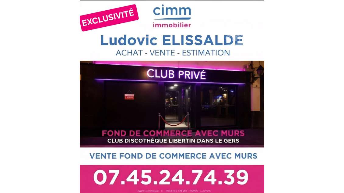 Vente local commercial discothèque à Fleurance