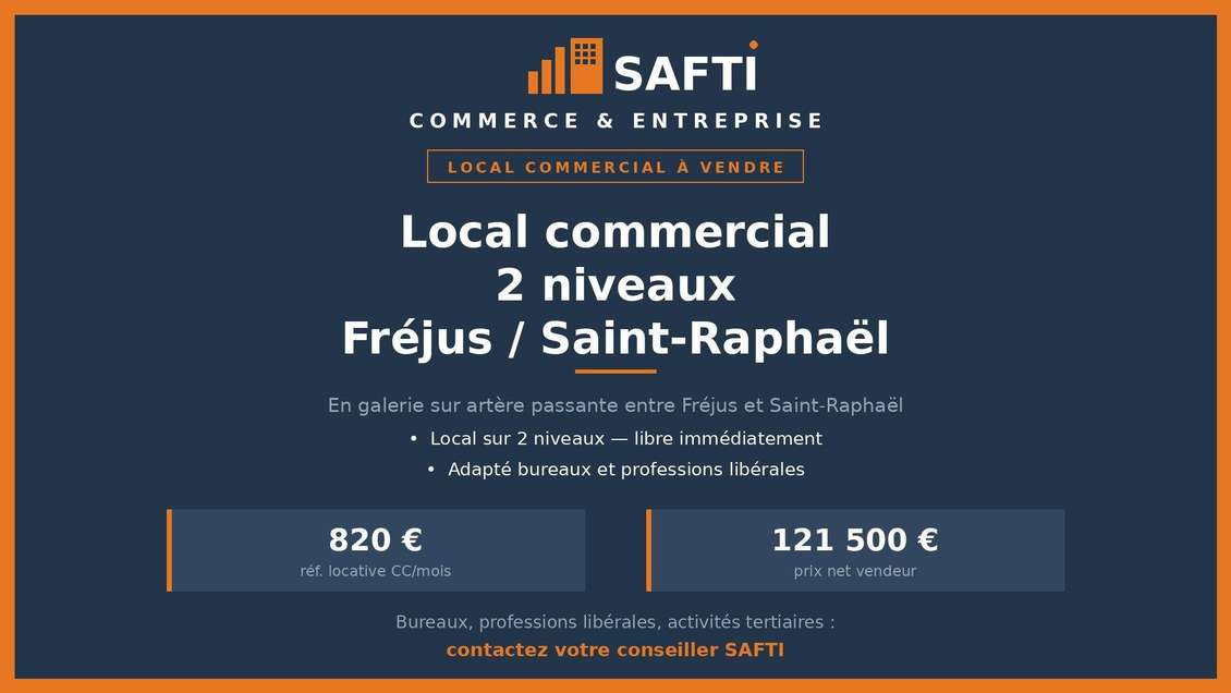 Local 2 niveaux — galerie Fréjus/Saint-Raphaël