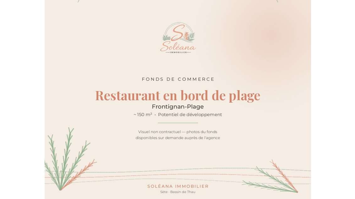 Local commercial Restaurant 150m2 - 158000 euros