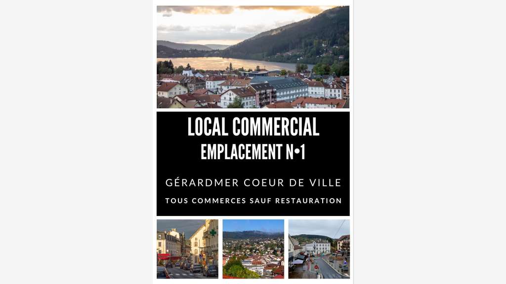 Local commercial d’exception au cœur de Gérardmer