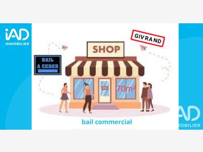 Vente local commercial de 70m² en zc à Givrand
