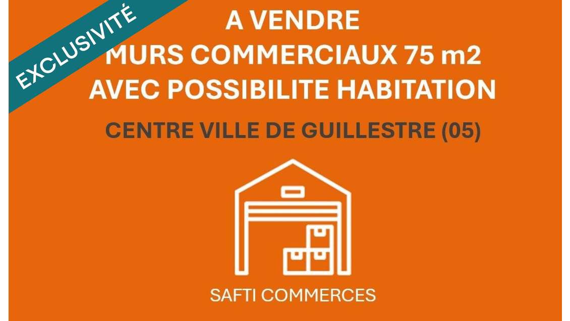 Guillestre – Centre-ville – Murs commerciaux avec 