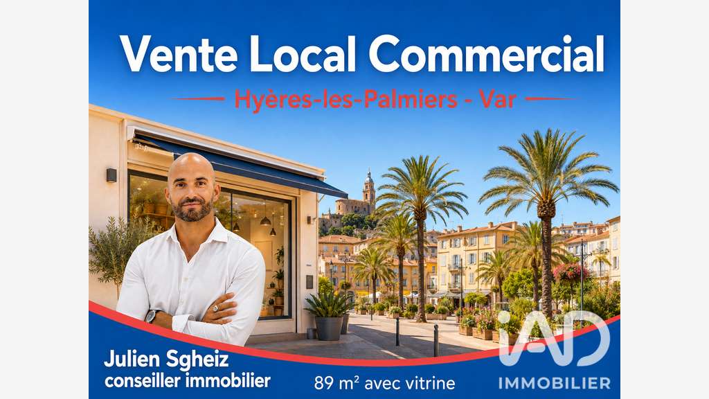 Vente local commercial 89m² à Hyères
