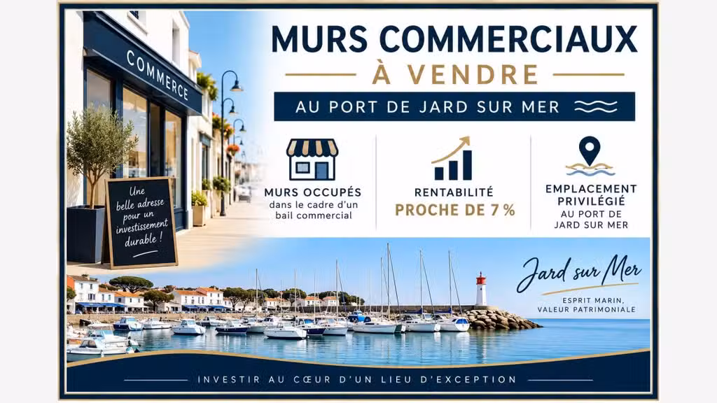 AV murs commerciaux occupés à Jard-sur-Mer port