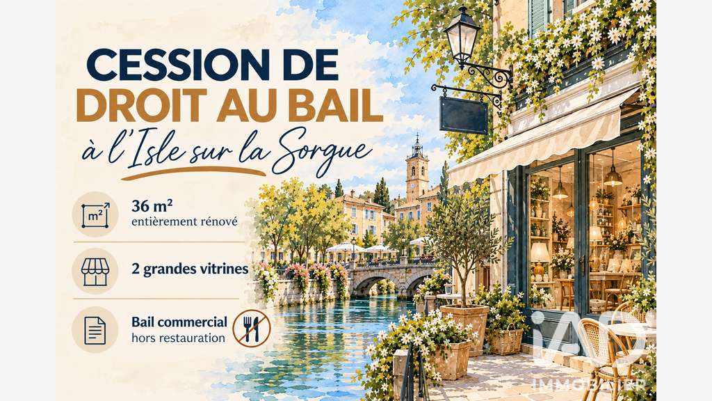 DAB local commercial 36m² à L'Isle-sur-la-Sorgue
