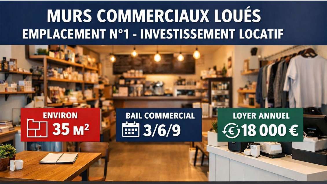 AV murs commerciaux loués rue piétonne La Flotte