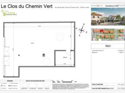 Vente local commercial neuf 131m² à La Jarrie