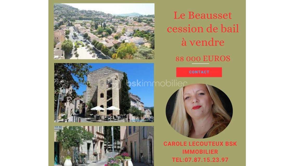 Cession de bail local commercial 51m² au Beausset