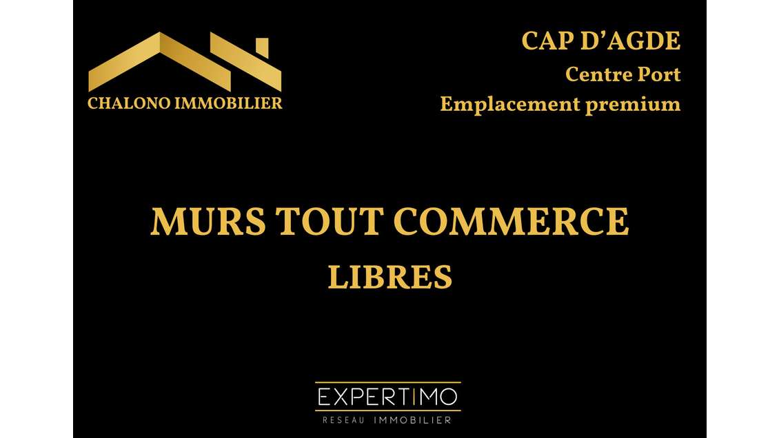 DEPT 34 - LE CAP D'AGDE, CENTRE PORT. MURS COMMERC