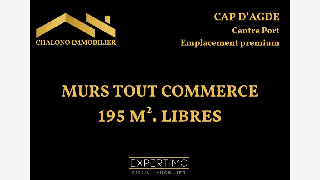 DEPT 34 - LE CAP D'AGDE, CENTRE PORT. MURS COMMERC