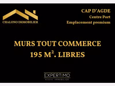 DEPT 34 - LE CAP D'AGDE, CENTRE PORT. MURS COMMERC