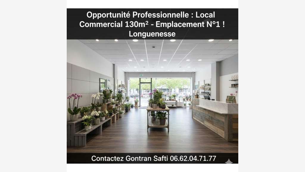 Vente local commercial 130m² à Longuenesse