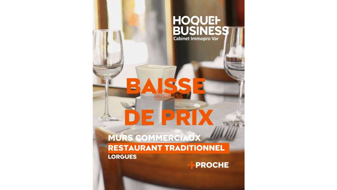 Murs commerciaux restaurant au coeur de Lorgues