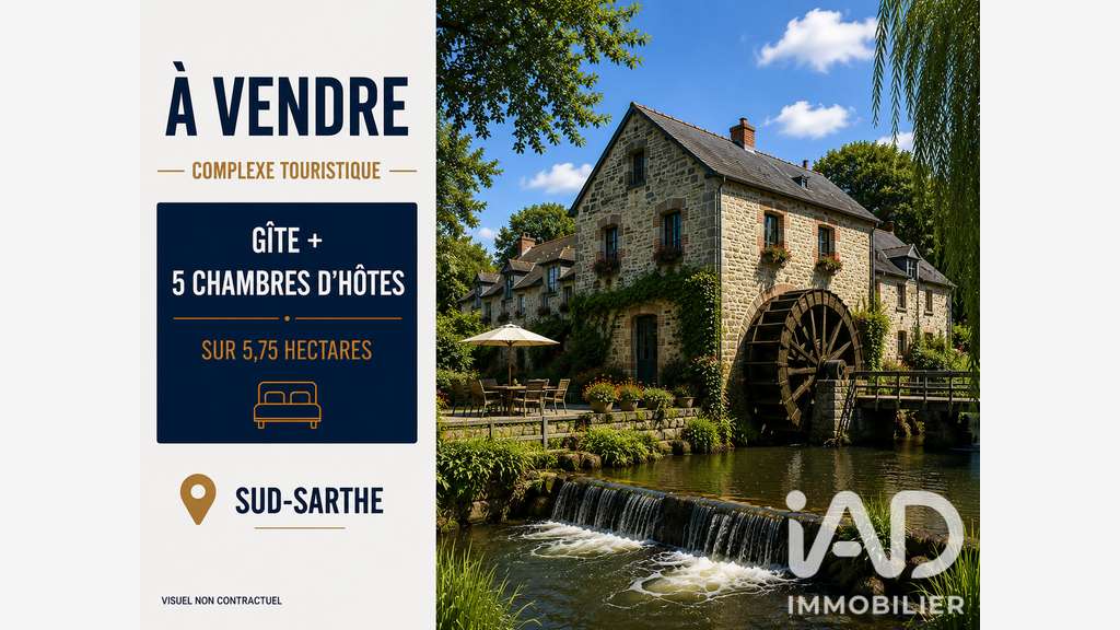 Vente moulin pour hébergement touristique Le Mans