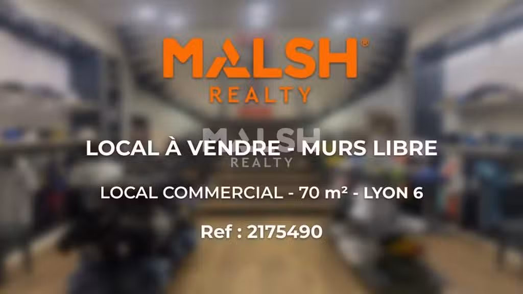 Local commercial de 70m² à vendre à Lyon 69006