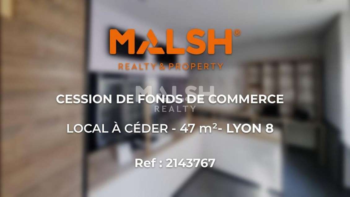 Local à céder 47m² à Lyon 8e