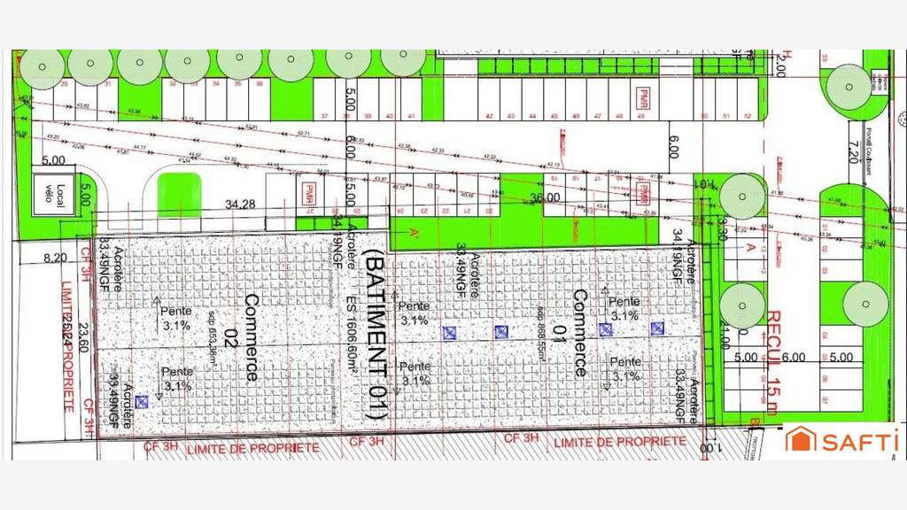 Cède local commercial neuf 1633m² en VEFA Marmande
