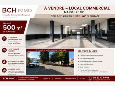 Vente murs commerciaux à forte visibilité, accès P
