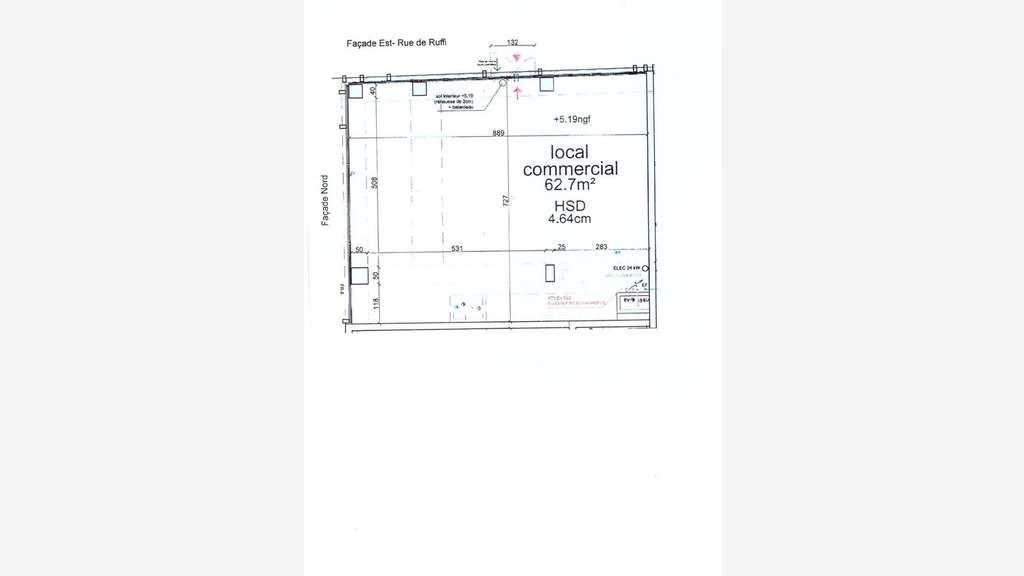 Local d'angle 62m² à vendre Marseille 2e Joliette