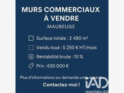 Vente locaux commerciaux de 2490m² à Maubeuge