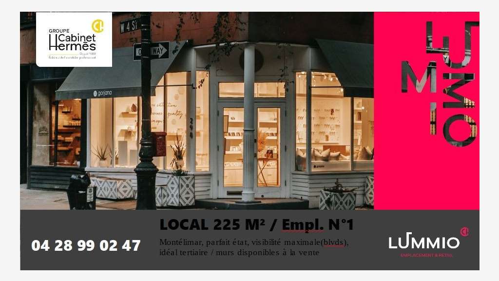 Vente murs commerciaux 225m² Montélimar Boulevards