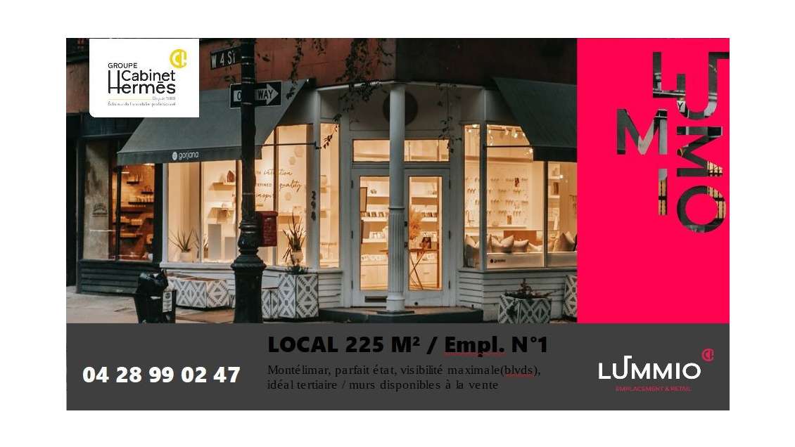 Vente murs commerciaux 225m² Montélimar Boulevards