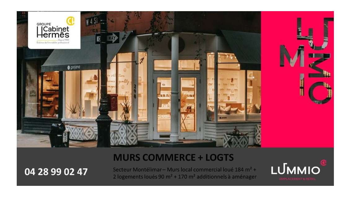 Vente murs commerce + logements 444m² à Montélimar