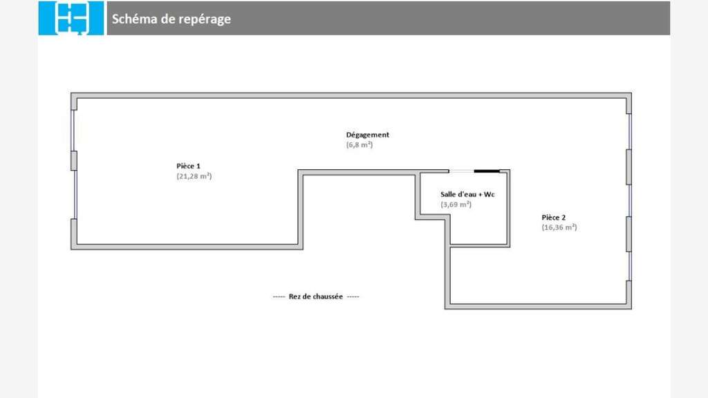 AV local commercial de 48m² avec cour privative 34