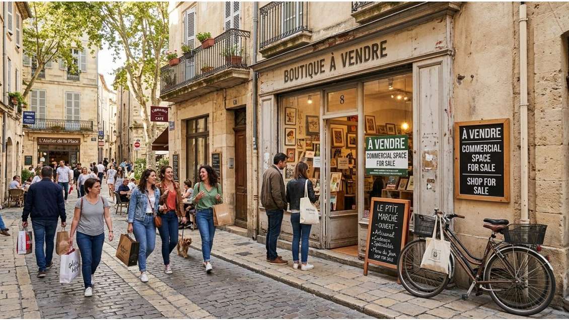 A VENDRE MURS COMMERCIAUX PLACE DE LA CANOURGUE