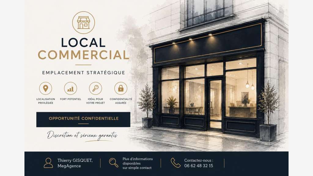 Vente local commercial 50m² centre ville de Muret
