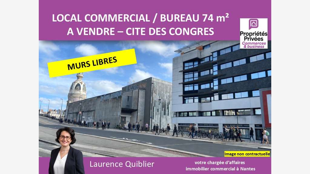 Murs libres à vendre 74m² Nantes Cité des Congrès