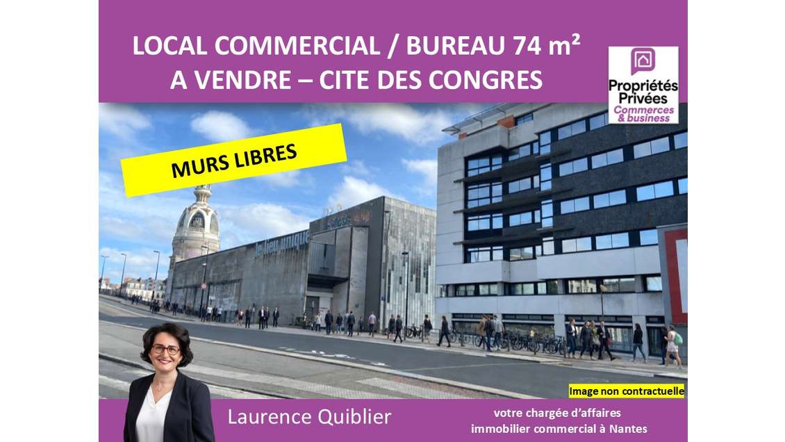 44000 NANTES - MURS LIBRES A VENDRE 74 m² CITE 