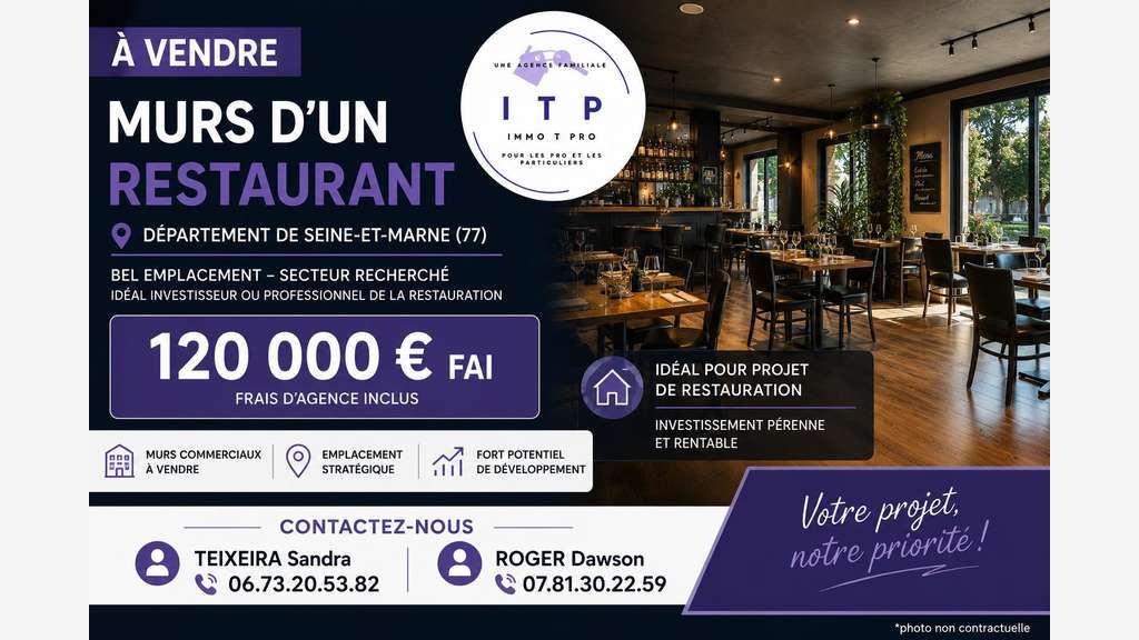 MURS COMMERCIAUX D'UN RESTAURANT ( 77)