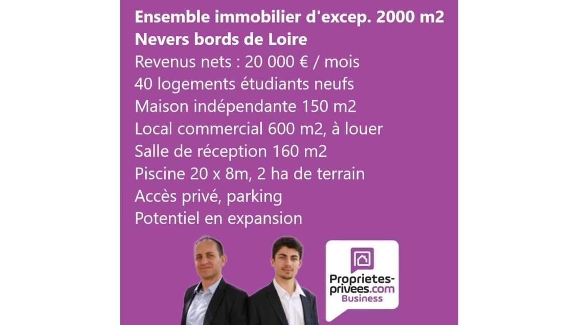 Ensemble immobilier d'exception 2500m² à Nevers