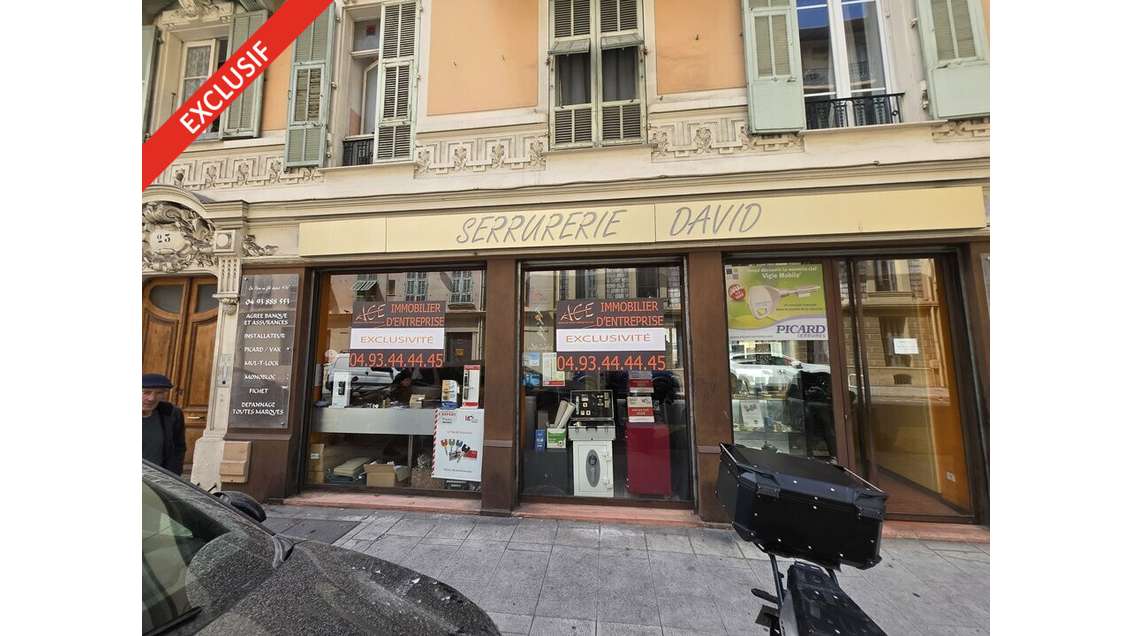 Local commercial 109m² à vendre au coeur de Nice