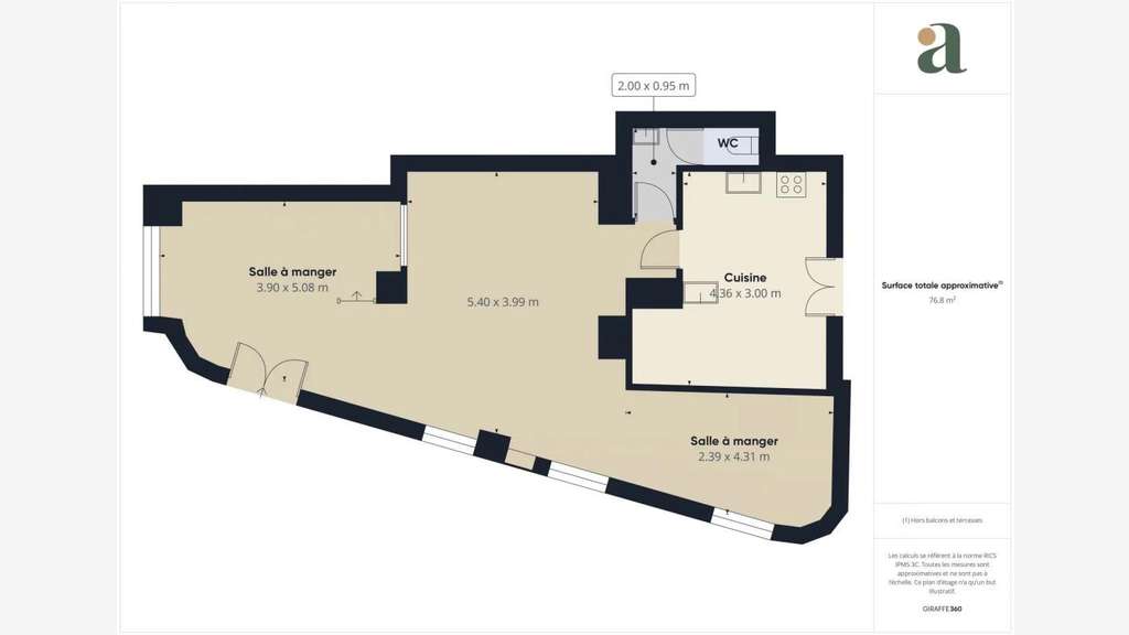Restaurant clé en main de 82 m² - entièrement ré