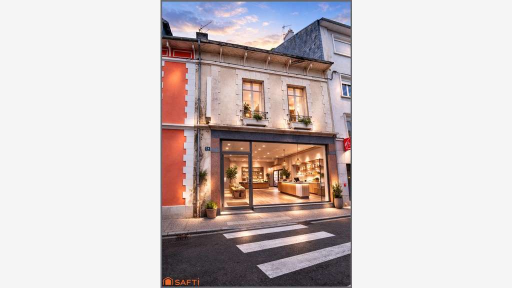 Vente local commercial 206m² centre ville Oloron