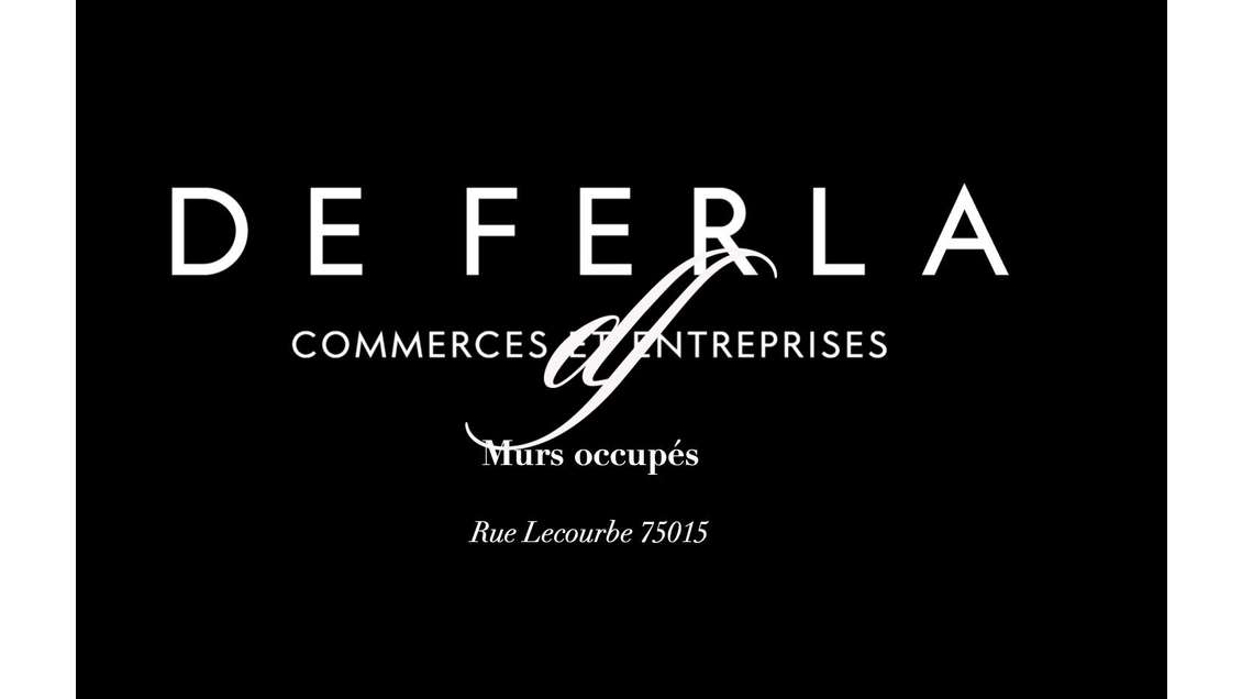 Murs occupés à vendre à Paris 15e – Rue Lecourbe