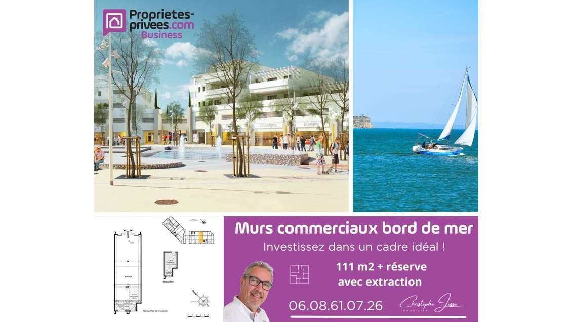Vente murs commerciaux 111m² à Port Leucate centre
