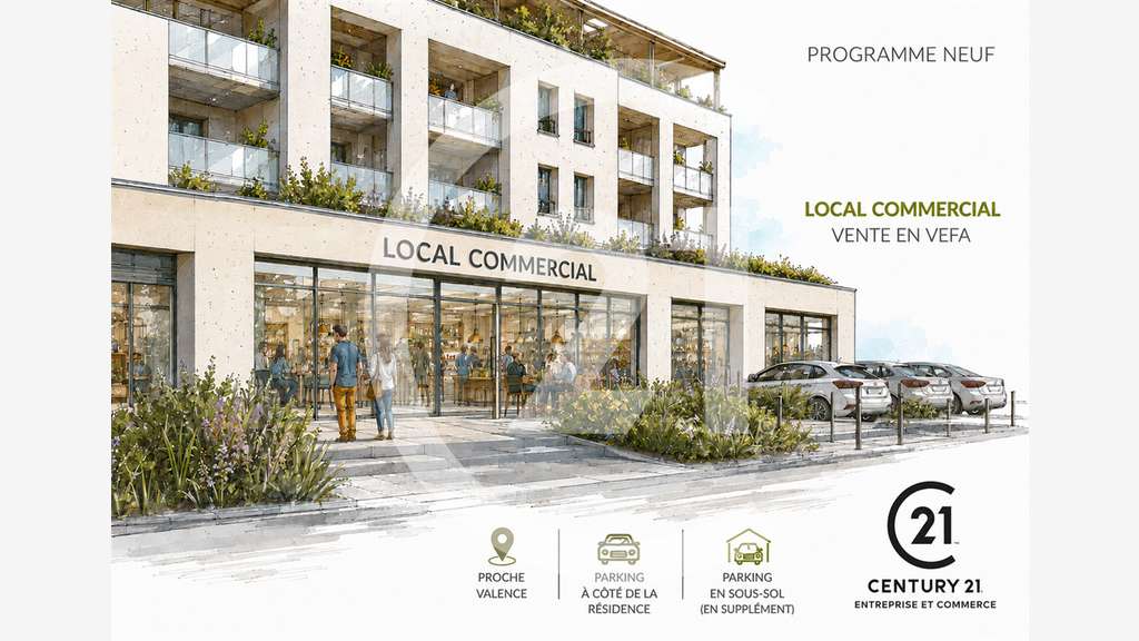 À VENDRE – Secteur Valence Local commercial de 24