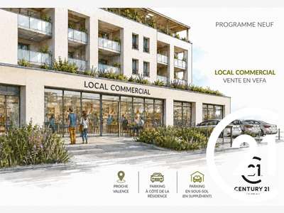 A vendre local commercial 242m² VEFA sur Valence