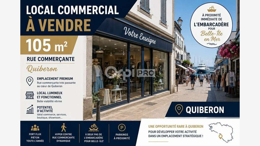 Local commercial de 105m² à vendre à Quiberon