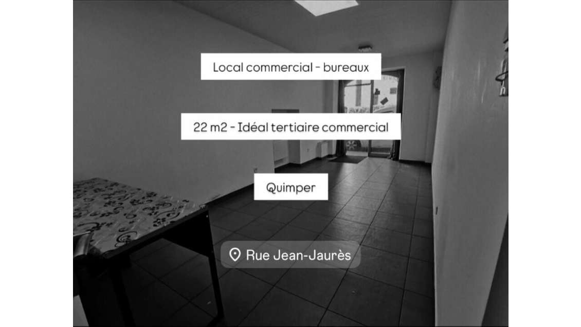 Vente local rénové 22m² centre ville de Quimper