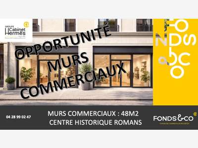 Murs commerciaux 46m² à Romans centre historique