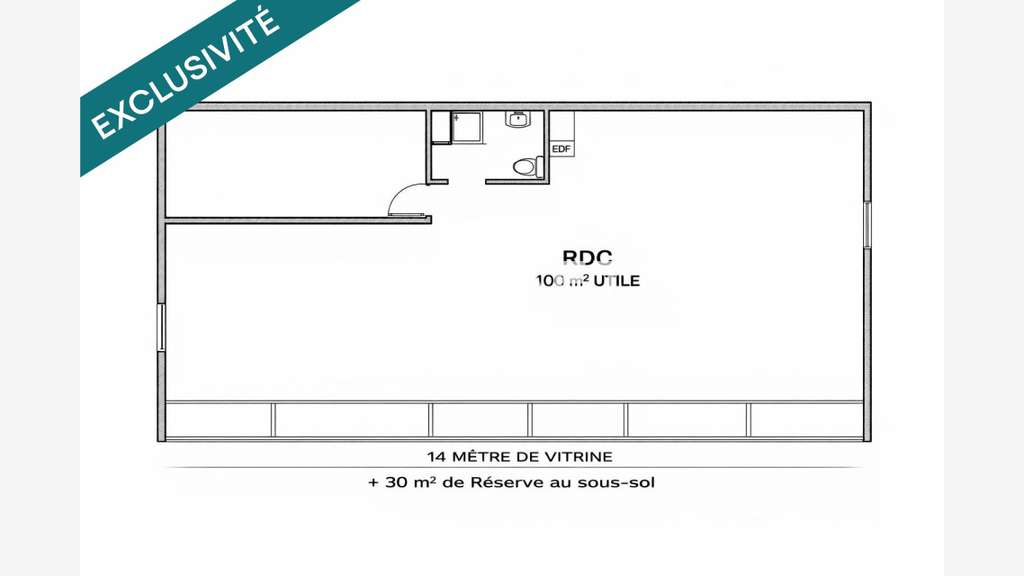 Vente local 127m² Empl n°1  Place Carnot à Rosny