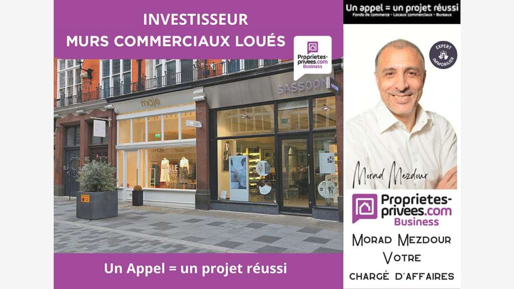 Vente murs commerciaux loués à Roubaix rue d'Alger