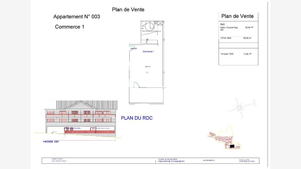 A vendre murs 62m² station familiale de Roubion