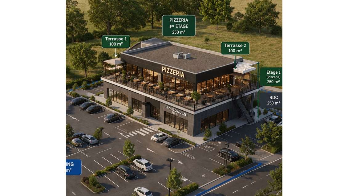 Vente murs commerciaux 500m² Saint-Alban-de-Roche