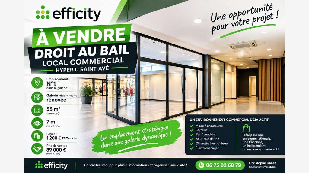 Vente local de 50m² à Saint Avé empl N°1